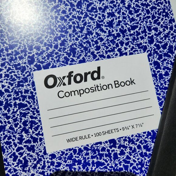 2 Pack Oxford Composition Notebooks 9.75 x 7.5" School Journals Wide Ruled Paper - Picture 2 of 6